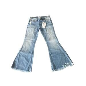 NWT Women’s FRAME Cropped Wide Leg Jeans Pants Raw Hem 27